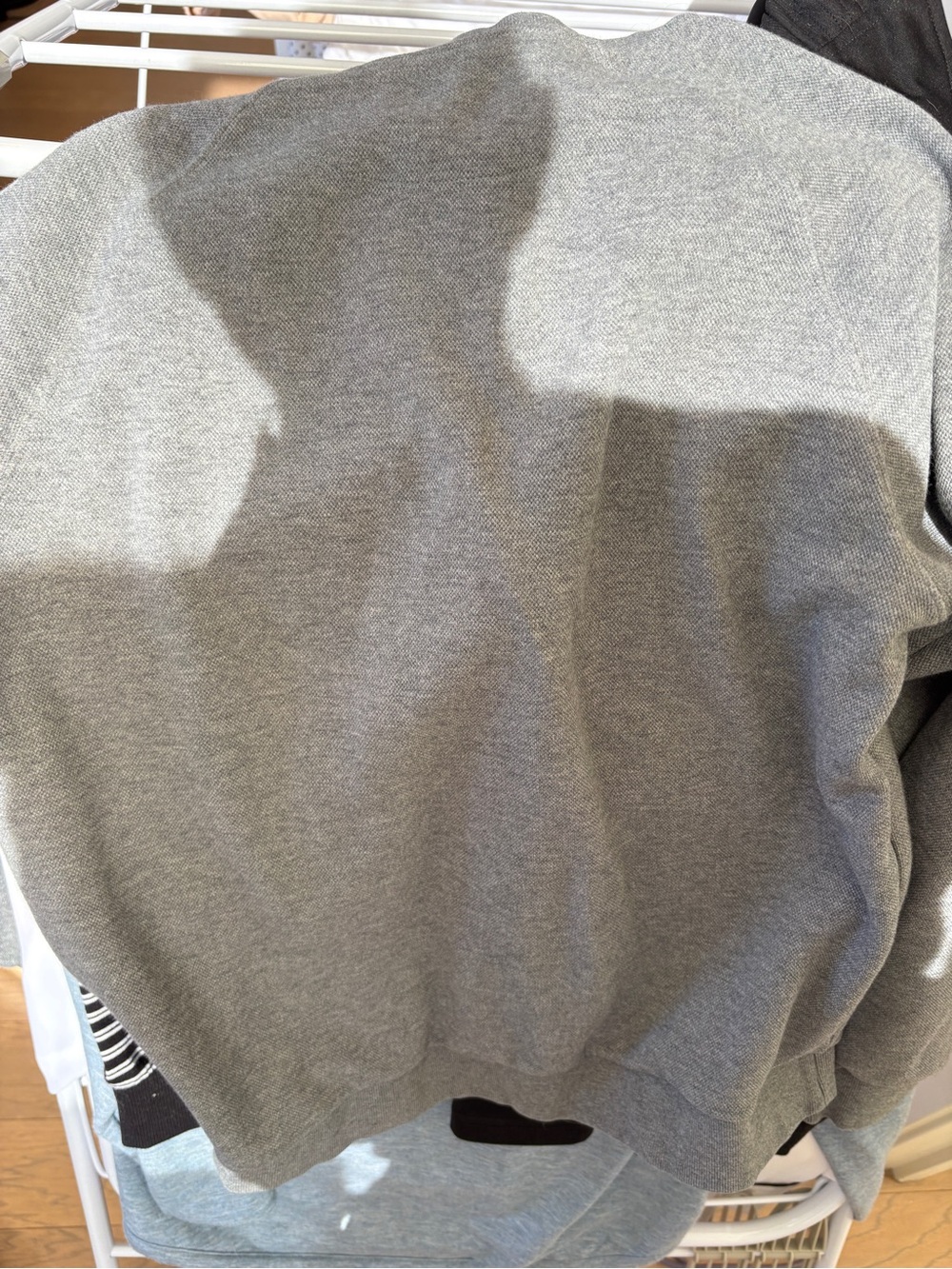 Lacoste Gray Crewneck Sweatshirt with Green Crocodile Logo - Picture 4 of 4